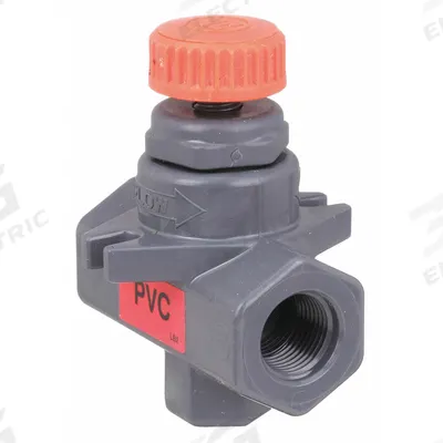 HAYWARD Needle Valve: Inline Valve Body, PVC, Screw-In Bonnet, 3/8 in Pipe Size - PVC Straight-Body Needle Valves