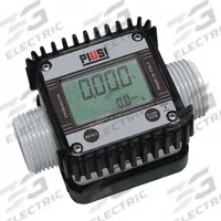 PIUSI K24 Meter,1" Bsp - M/Mf: DEF Meter, LCD, 1 in BSP, 32 gpm Flow Rate - Max, +/-1% Accuracy (MPN F00407340). Key specifications — Display Type: LCD; Unit Of Measure: Liters; Brand: PIUSI; Manufacturer Part Number: F00407340; Housing Material: Polypropylene; Accuracy: +/-1%.