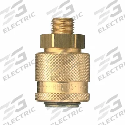 PARKER Quick Connect Socket: 3/8 in Body Size, 1/2 in Hose Fitting Size, 1/2"-14 Thread Size - Industrial Interchange Brass Quick-Connect Air Coupling Bodies