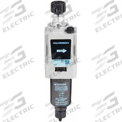 WILKERSON Compressed Air Lubricator: Micro Mist, 1/4 in NPT, 52 cfm, 250 psi Max Op Pressure, Knob (MPN L08-02-KL00B). Key specifications — attr111774: Aluminum; attr111402: L08; attr111761: WILKERSON.