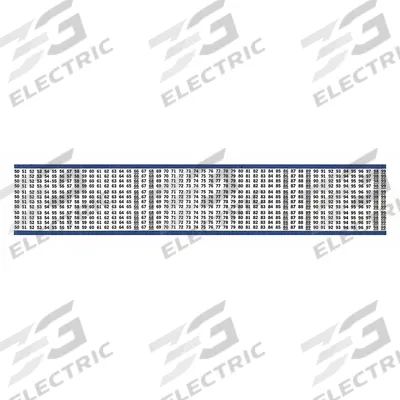 BRADY Wire Marker: 50 to 99, Black on White, 15,000 Labels, Vinyl, -40°F to 212°F - Preprinted Wire Marking Label Sheets