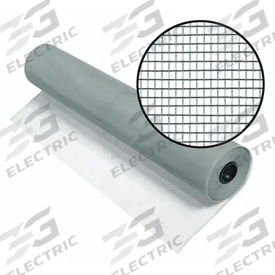 PHIFER Replacement Screen: Galvanized Steel, Gray, 18 x 14 Mesh Size, 2 ft Wd - Galvanized Steel Door and Window Screen