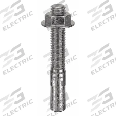 MKT FASTENING Wedge Anchor: 2 3/4 in Overall Lg, 3/8 in Dia, 3/8"-16 Thread Size, Plain - 18-8 Stainless Steel Wedge Anchors