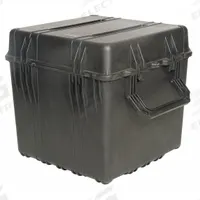 PELICAN Protective Case: 24 in x 24 in x 24 in Inside, Convoluted/Pick and Pluck/Solid, Black, IP67 (MPN 0370-000-110). Key specifications — Handle Style: Folding; Brand: PELICAN; Case Closure Type: Double Throw.