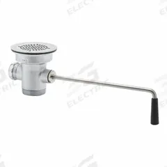 T&S BRASS Drain Assembly: Brass, Chrome, 4 1/2 in Overall Ht, 4 1/2 in Overall Dia, Threaded (MPN B-3952). Key specifications — Product Type: Drain Assembly; Brand: T&S BRASS; Finish: Chrome; Material: Brass; Includes Overflow: No; Includes: Rotary Waste Valve and Twist Handle.