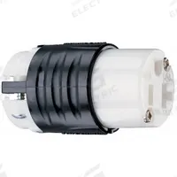 LEGRAND Straight Blade Connector: 5-20R, 125V AC, 20 A, 2 Pole, 3 Wire, Black (MPN PS5369X)