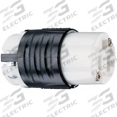 LEGRAND Straight Blade Connector: 5-20R, 125V AC, 20 A, 2 Pole, 3 Wire, Black (MPN PS5369X)