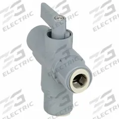 APPROVED VENDOR Manual Three-Way Ball Valve: 3/8 in, PVC, L Flow, Push x Push x Push, One-Piece (MPN 6901290). Key specifications — Brand: APPROVED VENDOR; Handle: Lever.