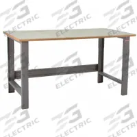 BENCHPRO Workbench: Adj Ht, Particleboard, 72 in x 36 in, 1,600 lb Overall Load Capacity, Gray (MPN RPB3672). Key specifications — Brand: BENCHPRO.