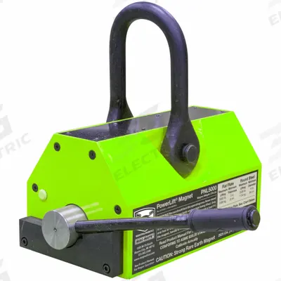 MAG-MATE Lifting Magnet: 5,000 lb Max Load Capacity, 5,000 lb Max Flat Load Capacity - Round- & Flat-Surface Lifting Magnets