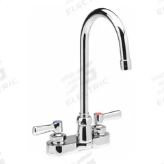 ZURN Gooseneck Bathroom Faucet: AquaSpec®, Brass, Chrome Finish, 0.5 gpm Flow Rate, Centerset, Lever (MPN Z812B1-XL-3F). Key specifications — Includes: Mounting Hardware; Brand: ZURN; Series: AquaSpec®.