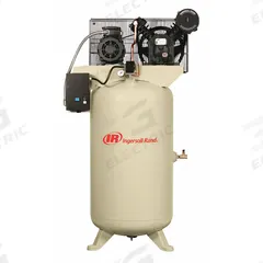 INGERSOLL RAND Electric Air Compressor: 5 hp, 2 Stage, Vertical, 60 gal, 14 cfm, 175 psi, 460V AC (MPN 2340L5-V-460/3). Key specifications — attr48430: INGERSOLL RAND; attr48445: 60 Hz; attr48448: Pressure Safety Valve; attr48450: 460V AC; attr48474: Three; attr48487: Vertical.
