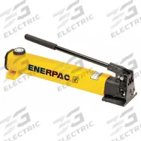 ENERPAC Hydraulic Hand Pump: 2 Stages, Single Acting, 200 psi Max. Pressure 1st Stage, Steel (MPN P202). Key specifications — Brand: ENERPAC; Cylinder Compatibility: Single Acting.