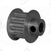 DAYTON Timing Pulley: Modified Curvilinear, Fixed, For GT Timing Belt Section, For 9 mm Belt Wd (MPN 12-5P09-6FA3). Key specifications — Brand: DAYTON; Finish: Clear Anodized; For Belt Series: Powerhouse®.