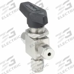 PARKER Manual Three-Way Ball Valve: 1/8 in, 316 Stainless Steel, L Flow, Std Port Ball Port, Lever (MPN 2A-MB2XPFA-SSP). Key specifications — Brand: PARKER; Handle: Lever.