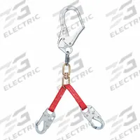 3M PROTECTA Positioning Lanyard: Steel Rebar Hook, Steel Swivel Snap Hook, 24 in Lg, 310 lb Capacity (MPN 1351001). Key specifications — Color: Red; Brand: 3M PROTECTA; Adjustable Length: No.