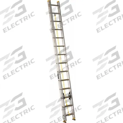 LOUISVILLE LADDER Extension Ladder: 28 ft Ladder Size, Aluminum, 250 lb Load Capacity - Lightweight Aluminum Extension Ladders