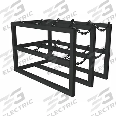DURHAM MFG Gas Cylinder Rack: Vertical, 30 in x 48 in x 30 in - Vertical Gas Cylinder Racks