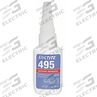 LOCTITE Instant Adhesive: 495, Plastics, 1 fl oz, Bottle, Clear, Thin Liquid - Instant Adhesives for Plastics