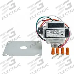 ROBERTSHAW Class 2 Transformer: 50 VA Power Rating, 120V AC/208V AC/240V AC, 24V AC, Primary Fuse (MPN 620-502). Key specifications — Brand: ROBERTSHAW; Connection - Primary: Wire Lead; Connection - Secondary: Wire Lead; Input Voltage: 240V AC; Mounting: Foot; Output Voltage: 24V AC.