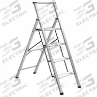 XTEND + CLIMB Step Stool: 4 Steps, 4.7 ft Overall Ht, 250 lb Load Cap, Aluminum, 2.8 ft Standing Ht (MPN SL4H LITE). Key specifications — Brand: XTEND + CLIMB; Color: Silver.