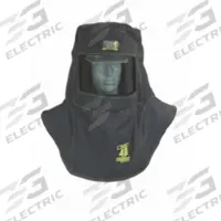 OBERON Arc Flash Hood: 4 PPE CAT, 46 cal/sq cm ATPV, Aramid ( 10.7 oz/sq yd ), Ventilated, Black (MPN TCG40-C+HVS). Key specifications — Size: Universal; Garment Material: Aramid; Includes: Hard Cap; Ventilation System; Brand: OBERON; Hood Window Type: Face Shield Fitted; Ventilated: Yes; Ventilation Type: Hood Ventilation System.