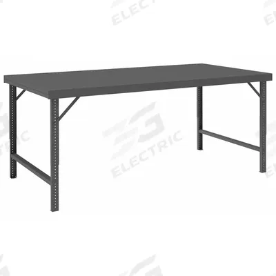 DURHAM MFG Work Table: Adj Ht, Steel, 60 in x 30 1/4 in, 2,000 lb Overall Load Capacity - Steel-Top Worktables
