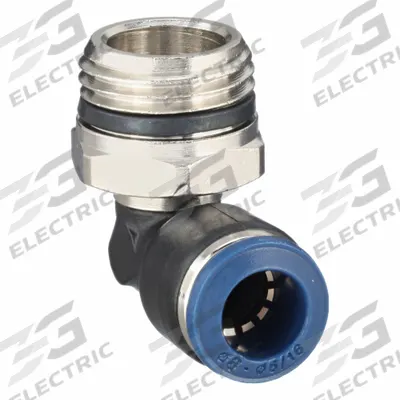 AIGNEP USA Push-Fit Elbow Fitting: 5/16 in OD x 3/8 in Pipe Size - Nylon & Nickel-Plated Brass Tube Fittings