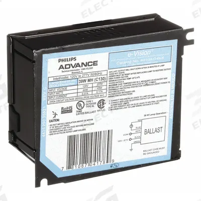 ADVANCE Ballast: Metal Halide, 39 W Bulb Watt - Max, ANSI Code C130/M130, Pulse - Electronic HID Ballasts
