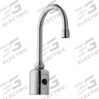 CHICAGO FAUCETS Bathroom Sensor Faucet: HyTronic Gooseneck, Cast Brass, Polished Chrome Finish (MPN WWG116.103.AB.1T). Key specifications — Brand: CHICAGO FAUCETS; Includes: Mounting Hardware; Series: HyTronic Gooseneck.