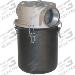 SOLBERG T-Style Inlet Vacuum Filter: 5 micron Rating, 99% Efficiency, 9 in Outside Dia, Carbon Steel (MPN CT-851-250C). Key specifications — attr101190: CT-851-250C; attr101197: 2EPT2; attr101198: VFD6D; attr101207: Carbon Steel; attr101193: SOLBERG.