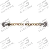PEERLESS Straight Chain: 16 ft Overall Lg, Carbon Steel, Welded, 1.38 lb Wt per Foot, Straight (MPN 5262160). Key specifications — Material: Carbon Steel; Chain Type: Transport Chain; Hook Type Included: Grab Hook; Includes Hook: Hook Included; Lifting Capability: Not for Lifting; Link Type: Straight; Welding Type: Welded; Brand: PEERLESS.