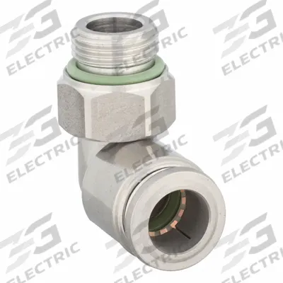 AIGNEP USA Push-Fit Elbow Fitting: 12 mm OD x 3/8 in Pipe Size, Push-to-Connect x MBSPP - Stainless Steel Tube Fittings