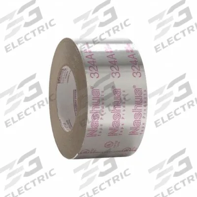 NASHUA Foil Tape: 2 1/2 in Wd, 60 yd Lg, 4.8 mil Thick, Acrylic, Indoor/Outdoor - UL-Printed Foil Tape