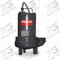 DAYTON Sewage Ejector Pump: Single Phase, 2 hp, 240V AC, 200 gpm Flow Rate @ 10' of Head, 2 in NPT (MPN 3BB91). Key specifications — Impeller Material: Cast Iron; Rated Voltage: 240V AC; Brand: DAYTON; Switch: Piggyback Tether Float.