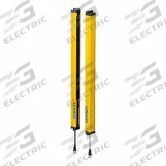 OMRON Safety Light Curtain: 24V DC, 23 Beams, 10 mm Spacing, 240 mm Protected Ht, M12 (MPN F3SG4RE0240P14). Key specifications — Type of Light: 870 nm IR LED; DC Voltage Rating: 24V DC; Brand: OMRON; Receiver Electrical Connection: M12; Transmitter Electrical Connection: M12; AC Voltage Rating: Not Rated; Safety Output Ratings: 300 mA @ 24V DC.