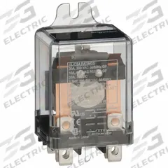 SCHNEIDER Enclosed Power Relay: Surface (Side Flange) Mounted, 25 A Current Rating, 24V DC, SPDT (MPN 389FXAXC1-24D). Key specifications — Brand: SCHNEIDER; Base Type: Square; Electrical Connection: Quick-Connect; Manufacturer Part Number: 389FXAXC1-24D; Operating Current: 5 A at 600V AC (Resistive Load); Series: 389F Power Series.
