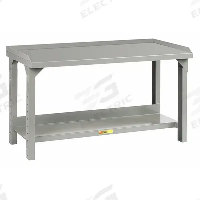LITTLE GIANT Workbench: Adj Ht, Steel, 72 in x 36 in, 4,000 lb Overall Load Capacity - Workbenches with Lower Shelves