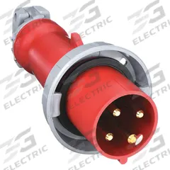 HUBBELL Pin and Sleeve Plug: Red, 480V AC, Three Phase, 60 A, 3 Pole, 4 Wire, IEC Grounding (MPN HBL460P7W). Key specifications — Brand: HUBBELL.