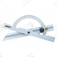 INSIZE Manual-Reading Protractor: 23 39/64 in Blade Lg, 10°to 170°, 1° Graduations, +/-0.3° Accuracy (MPN 4797-300). Key specifications — attr1182193: Steel; attr1182194: +/-0.3°; attr1182195: 23-39/64 in; attr1182198: 1°; attr1182218: INSIZE.