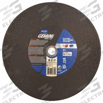 NORTON Abrasive Cut-Off Wheel: Type 1, 14" x 1/8" x 1", Aluminum Oxide, 30 Grit - General Purpose Cut-Off Wheels for Carbon & Stainless Steel