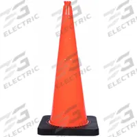 Traffic Cone: MUTCD/NCHRP-350, 36 in Cone Ht, Orange, Non-Reflective, PVC, Blank, 15 lb Base Wt (MPN RS90070CT). Key specifications — Base Color: Black; Brand: APPROVED VENDOR; Cone Material: PVC; Legend: Blank; Includes: Grip Top.