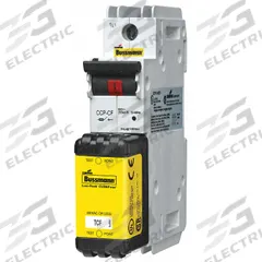 BUSSMANN Fuse Block: Finger-Safe, 1 Pole, 600 V AC, DIN Rail Mounting, Box Lug Termination (MPN CCP2-1-100CF). Key specifications — Brand: BUSSMANN.