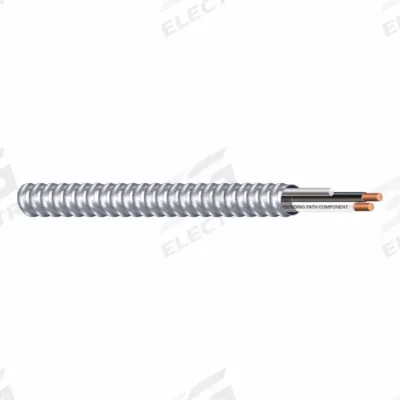 SOUTHWIRE Metal Clad Cable: 10 AWG, 2 Conductors, Copper, 1,000 ft, Aluminum, Std - Standard Metal-Clad Cables