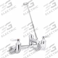 KOHLER Laundry Sink Faucet: Wall, Centerset, Brass, Polished Chrome, 13.5 gpm Flow Rate, Single Bend (MPN K-837T60-4A-CP). Key specifications — Color/Finish: Polished Chrome.