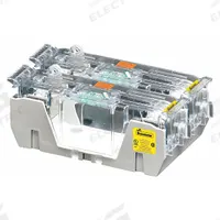 BUSSMANN Fuse Block: Open Block Design, 2 Pole, 250 V AC, Box Lug, Non-Indicating (MPN RM25200-2CR). Key specifications — Brand: BUSSMANN.
