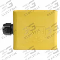LEVITON Portable Outlet Box: Portable Outlet Box, 1 Gangs, 3R, Yellow, 3 3/8 in Overall Ht (MPN 3059-1Y). Key specifications — Color: Yellow; Brand: LEVITON.