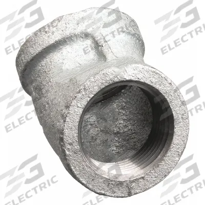 ANVIL Metal Pipe Elbow: 45° Elbow, 300 psi @ 150° F, 2 in x 2 in, Malleable Iron - Medium-Pressure Threaded Pipe Fittings