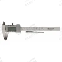 WESTWARD Fractional-Display Digital Caliper: 0 in to 6 in /0 mm to 150 mm, 0.1 in (Upper Scale) (MPN 29AD36). Key specifications — attr1184648: +/- 0.03 mm; attr1184649: 0.0005 in/0.01 mm; attr1184654: Outside; attr1184692: WESTWARD.