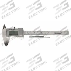 WESTWARD Fractional-Display Digital Caliper: 0 in to 6 in /0 mm to 150 mm, 0.1 in (Upper Scale) (MPN 29AD36). Key specifications — attr1184648: +/- 0.03 mm; attr1184649: 0.0005 in/0.01 mm; attr1184654: Outside; attr1184692: WESTWARD.
